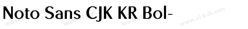 Noto Sans CJK KR Bol字体转换